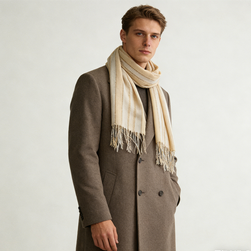 Classic Khaki Long Scarf