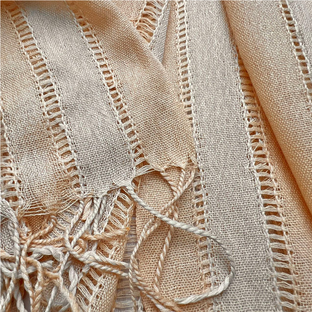 Classic Yarn Dyed Pattern Khaki Long Scarf