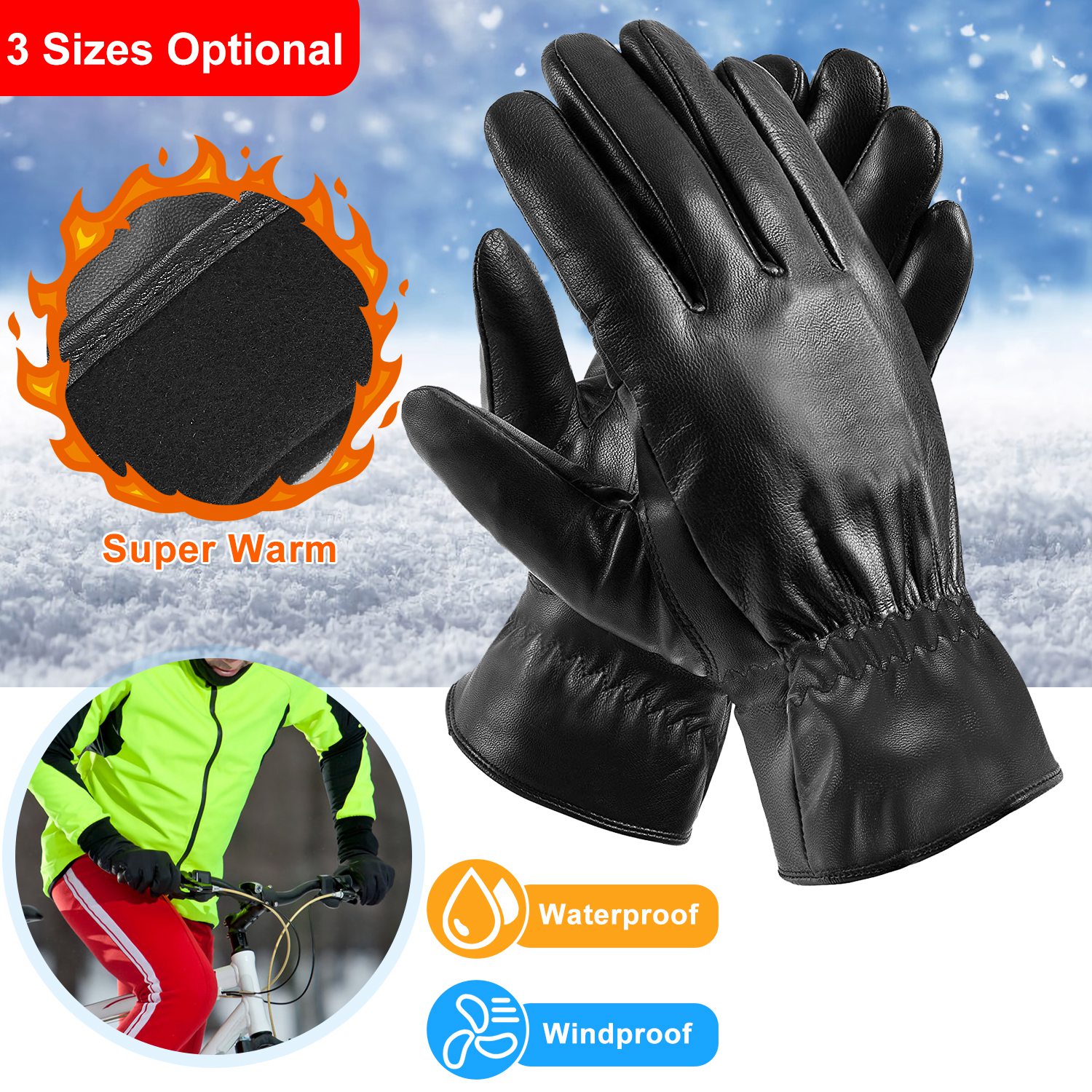 Unisex Leather Gloves