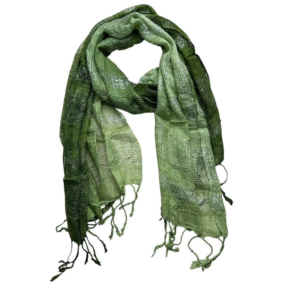 Lightweight Long Scarf With Metallic Shimmer