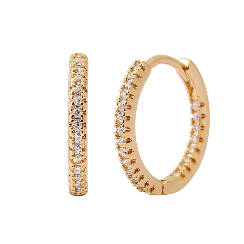 Zircon Circle Earrings
